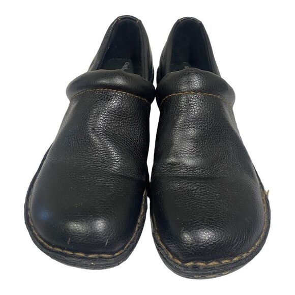 G.H. BASS & Co. Sheela Women's Black Leather Slip-on Clogs 7.5 - Picture 4 of 7